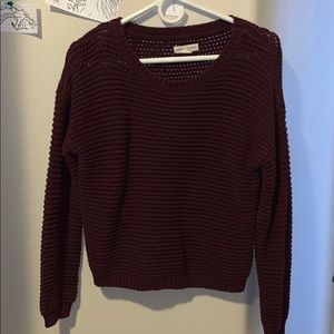 maroon sweater